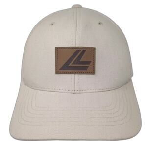 Lange Snapback Hat Beige Brown OS Patch Cotton 6-Panel Adjustable Curved Brim